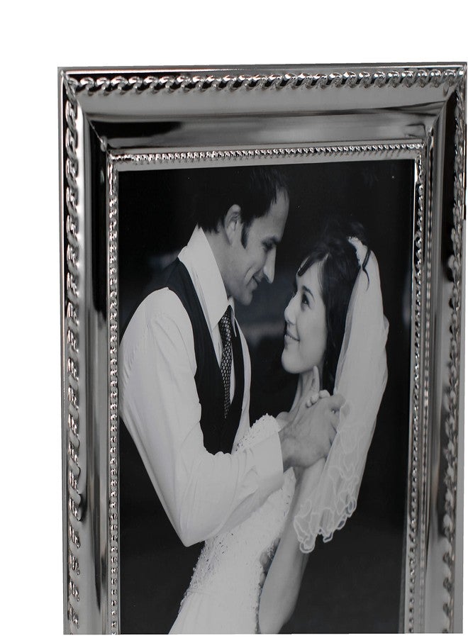 LEADEX Refined Double Sided Photo Frame,Folding Photo Frame, Silver Plated,Home Décor Or Birthday/Party Gift,5 by 7 Inch (Classic Silver) - Image 3